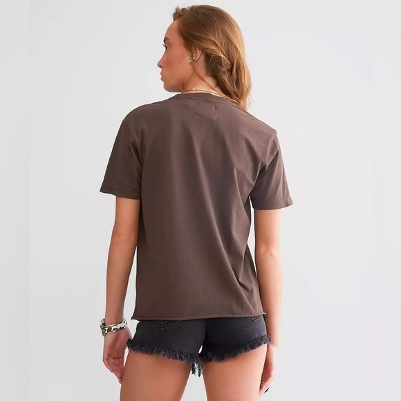 Sterling & Stitch Aztec raw edge print top - Picture 5 of 6